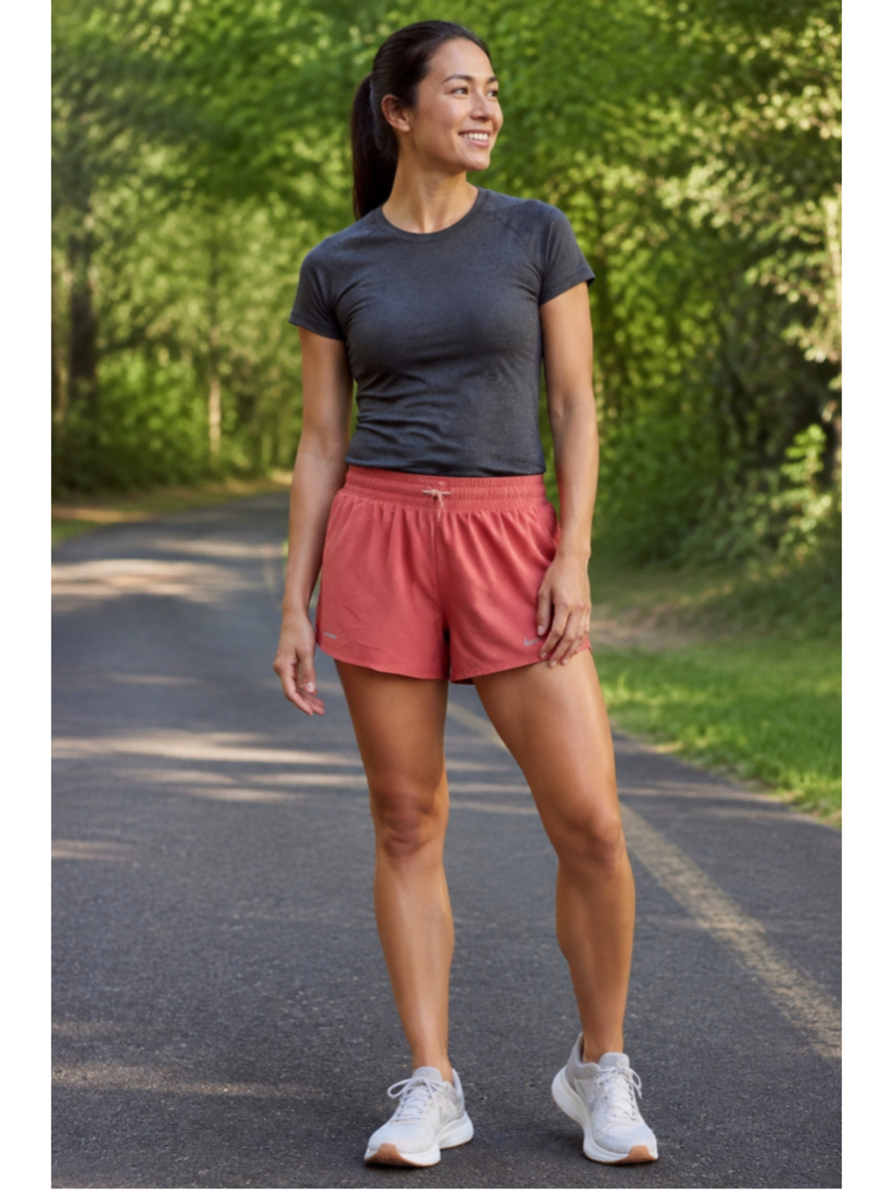 Women's Nike Dri-FIT Athletic Running Shorts Size L Red